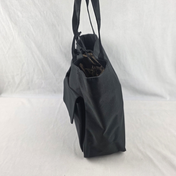 Calvin Klein Lightweight Black Dual Pocket Canvas Tote - Picture 3 of 11